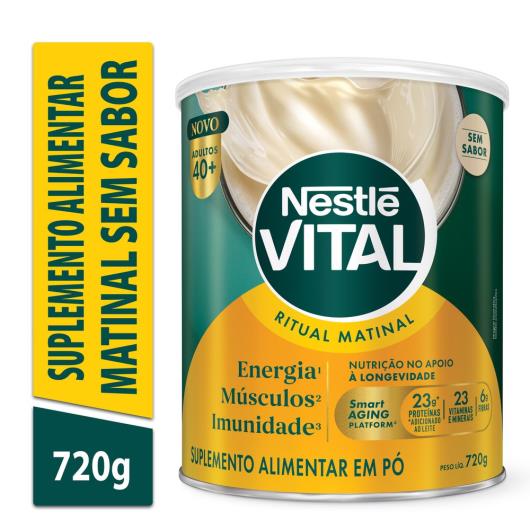 Suplemento Alimentar em Pó sem Sabor Ritual Matinal 40+ Nestlé Vital Lata 720g - Imagem em destaque