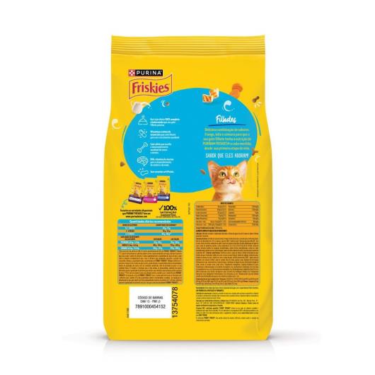 Ração para Gatos Filhotes Frango, Leite e Cenoura Purina Friskies Pacote 850g - Imagem em destaque