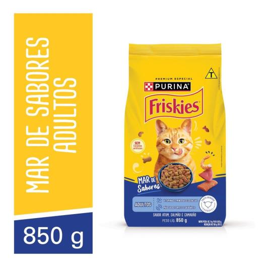 Ração para Gatos Adultos Mar de Sabores Purina Friskies Pacote 850g - Imagem em destaque