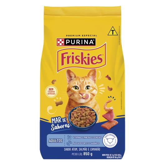 Ração para Gatos Adultos Mar de Sabores Purina Friskies Pacote 850g - Imagem em destaque