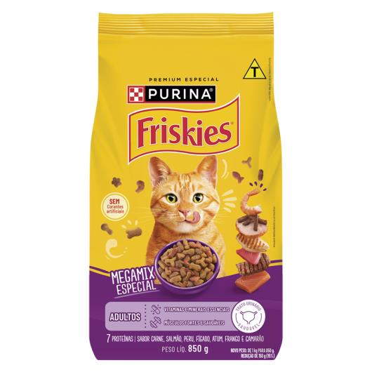 Ração para Gatos Adultos Megamix Purina Friskies Pacote 850g - Imagem em destaque