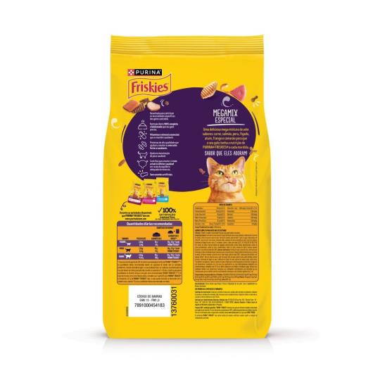 Ração para Gatos Adultos Castrados Megamix Purina Friskies Pacote 850g - Imagem em destaque