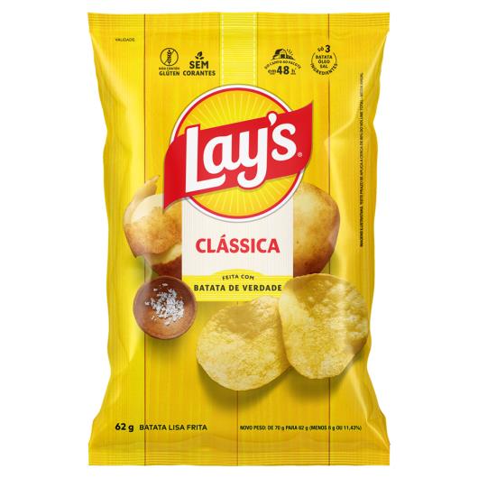 Batata Lisa Clássica Lay's Pacote 62g - Imagem em destaque