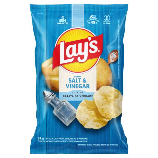 Batata Lisa Salt & Vinegar Lay's Pacote 62g - Imagem em destaque