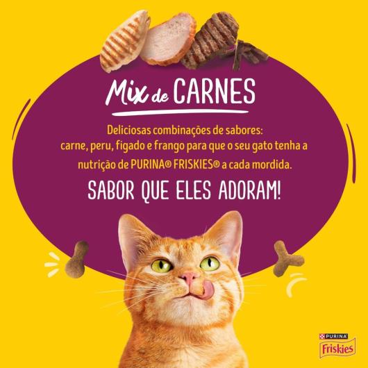 Ração para Gatos Adultos Castrados Mix de Carnes Purina Friskies Pacote 2,5kg - Imagem em destaque