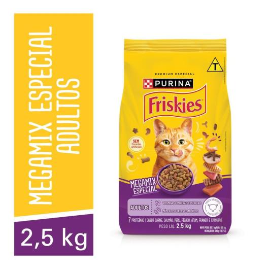 Ração para Gatos Adultos Megamix Purina Friskies Pacote 2,5kg - Imagem em destaque