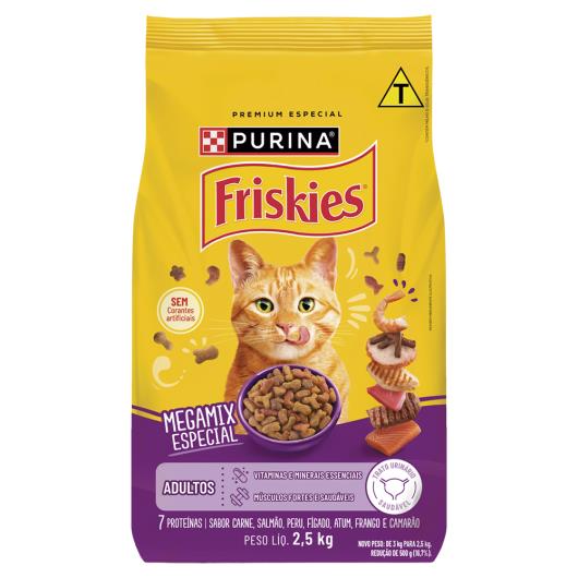 Ração para Gatos Adultos Megamix Purina Friskies Pacote 2,5kg - Imagem em destaque