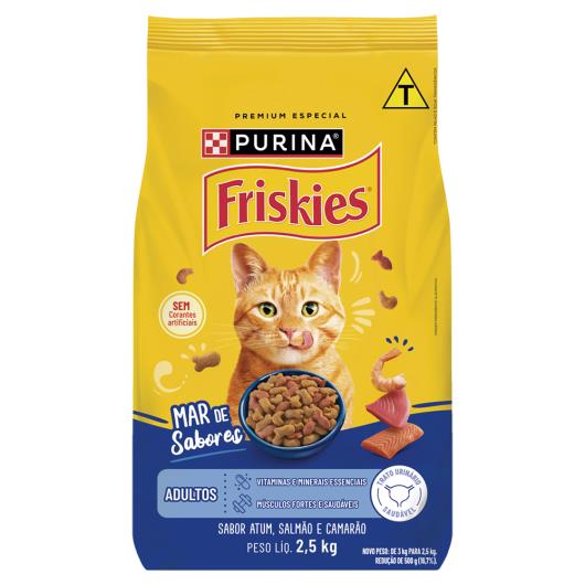 Ração para Gatos Adultos Mar de Sabores Purina Friskies Pacote 2,5kg - Imagem em destaque