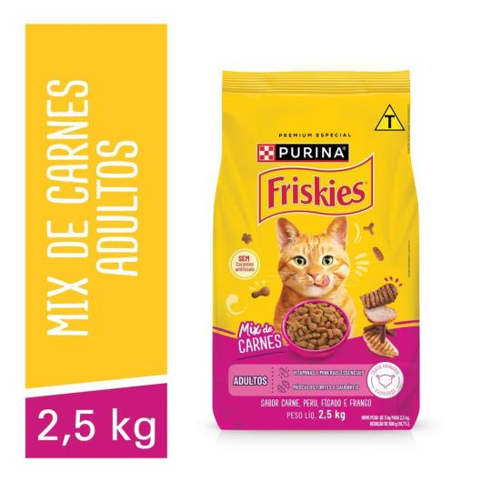 Ração para Gatos Adultos Mix de Carnes Purina Friskies Pacote 2,5kg - Imagem em destaque