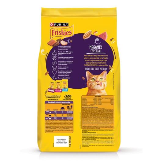 Ração para Gatos Adultos Castrados Megamix Purina Friskies Pacote 2,5kg - Imagem em destaque