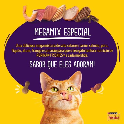 Ração para Gatos Adultos Castrados Megamix Purina Friskies Pacote 2,5kg - Imagem em destaque