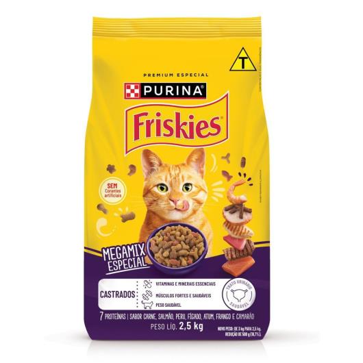 Ração para Gatos Adultos Castrados Megamix Purina Friskies Pacote 2,5kg - Imagem em destaque