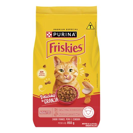 Ração para Gatos Adultos Delícias da Granja Purina Friskies Pacote 850g - Imagem em destaque
