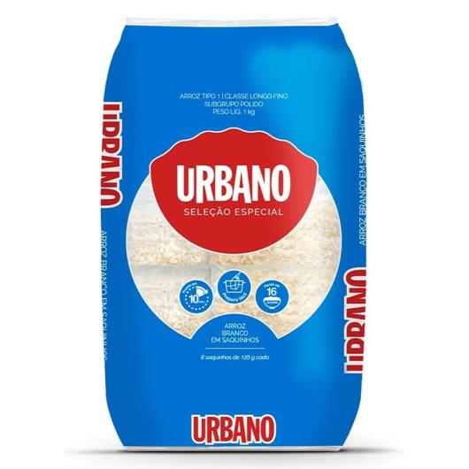 Arroz Branco em Saquinhos Urbano Pacote 8 Unidades 125g Cada - Imagem em destaque