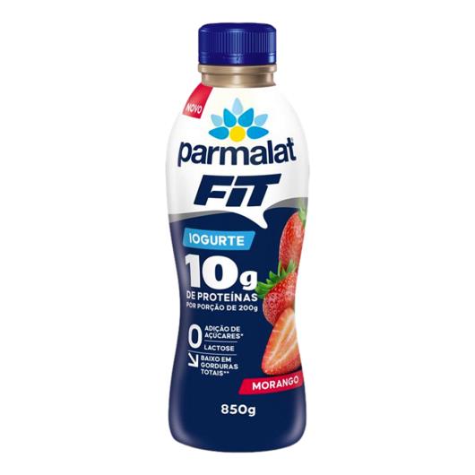 Iogurte Desnatado Morango Zero Lactose 10g de Proteínas Parmalat Fit Garrafa 850g - Imagem em destaque