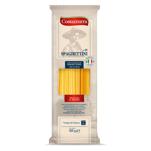 Macarrão Italiano Spaghettini n°9 Costazzurra Pacote 500g - Imagem em destaque