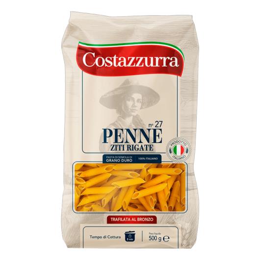 Macarrão Italiano Penne Ziti Rigate n°27 Costazzurra Pacote 500g - Imagem em destaque