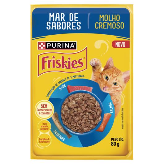 Ração Úmida Gatos Adultos Mar de Sabores Friskies Sachê 80g - Imagem em destaque