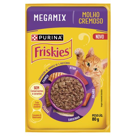 Ração Úmida Gatos Adultos Megamix Friskies Sachê 80g - Imagem em destaque