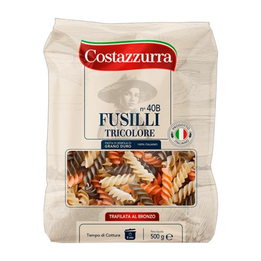 Macarrão Italiano Fusili Tricolore n°40B Costazzurra Pacote 500g - Imagem em destaque