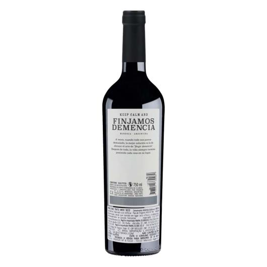 Vinho Argentino Malbec Tinto Finjamos Demencia 750ml - Imagem em destaque