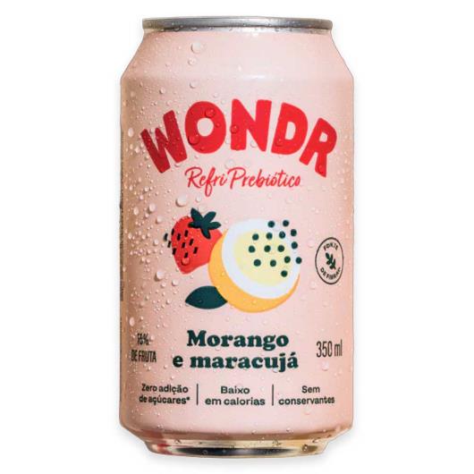 Refrigerante Prebiótico Morango e Maracujá Zero Açúcar Wondr Lata 350ml - Imagem em destaque