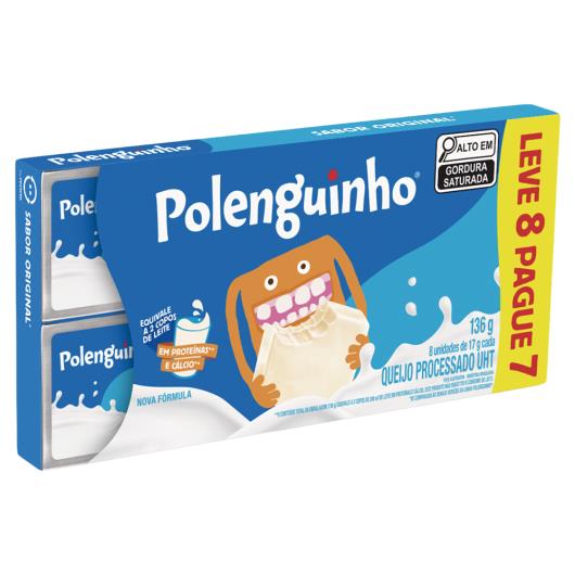 Queijo Processado Original Polenguinho Caixa 136g Leve 8 Pague 7 Unidades Embalagem Promocional - Imagem em destaque