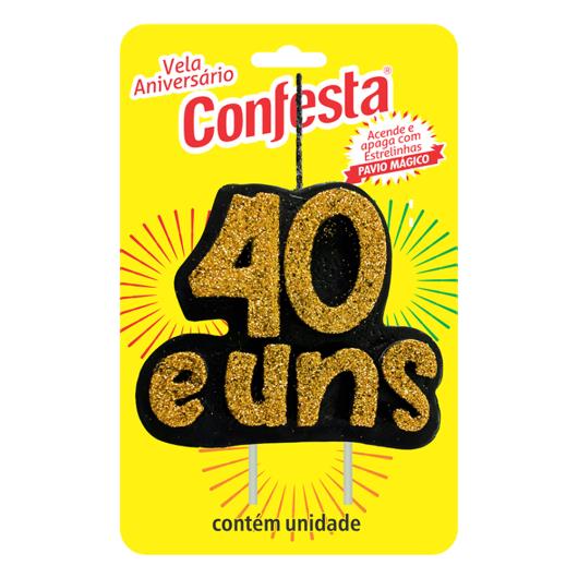 Vela ouro aniversário Confesta 40un - un - Imagem em destaque