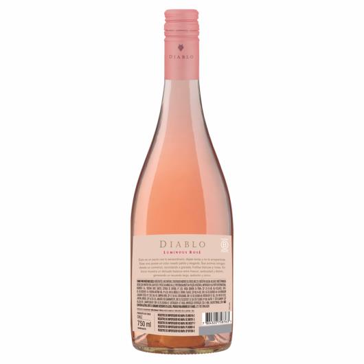 Vinho chileno meio seco rosé Diablo Luminous 750ml - Imagem em destaque