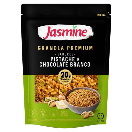 Granola Integral Pistache & Chocolate Branco Jasmine Premium Pouch 180g - Imagem em destaque