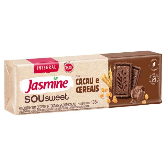 Biscoito Integral Cacau e Cereais Jasmine Sou Sweet Paccote 135g - Imagem em destaque