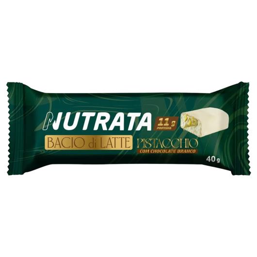 Barra de Proteína Pistache 11g de Proteínas Nutrata Bacio di Latte 40g - Imagem em destaque