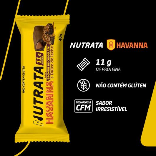 Barra de Proteína Brownie e Doce de Leite 11g de Proteínas Nutrata Havanna 40g - Imagem em destaque