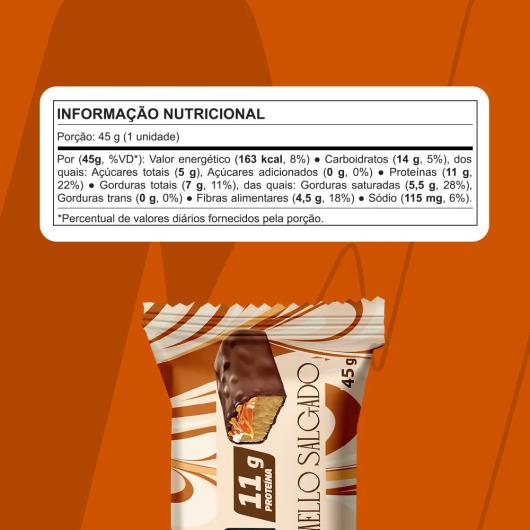 Barra de Proteína Caramelo Salgado 11g de Proteínas Nutrata Bacio di Latte 45g - Imagem em destaque