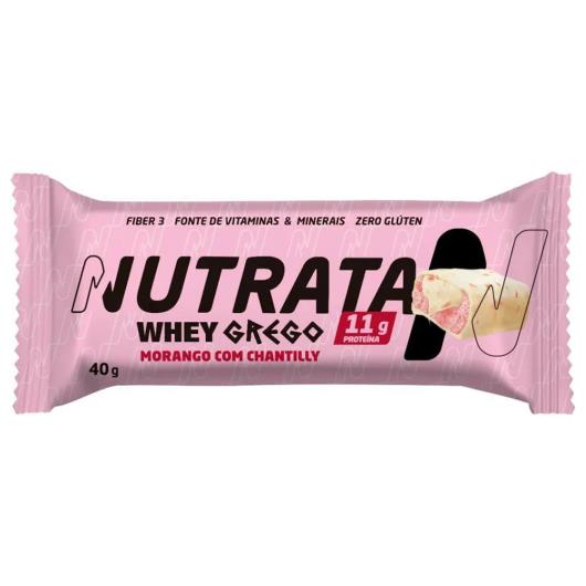 Barra de Proteína Morango com Chantilly 11g de Proteínas Nutrata Whey Grego 40g - Imagem em destaque