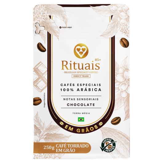 Café Torrado em Grãos 100% Arábica Chocolate 3 Corações Rituais 85+ Pouch 250g - Imagem em destaque