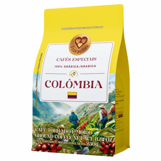 Café Torrado e Moído Colômbia 3 Corações Pouch 250g - Imagem em destaque