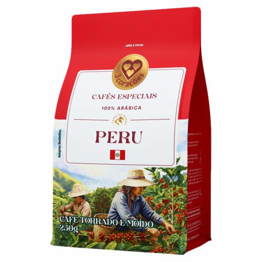 Café Torrado e Moído Peru 3 Corações Pouch 250g - Imagem em destaque
