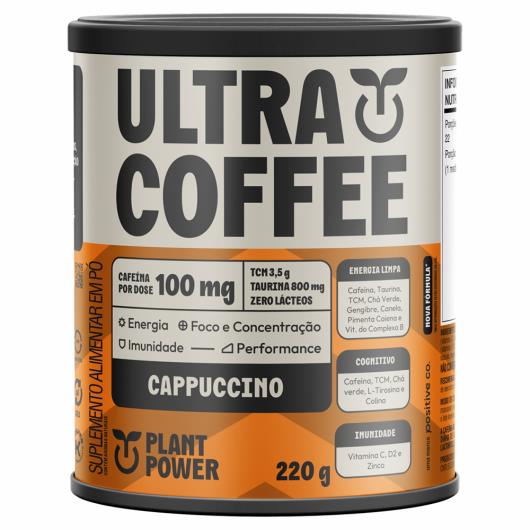 Suplemento em Pó Ultra Coffee Cappuccino Plant Power Lata 220g - Imagem em destaque
