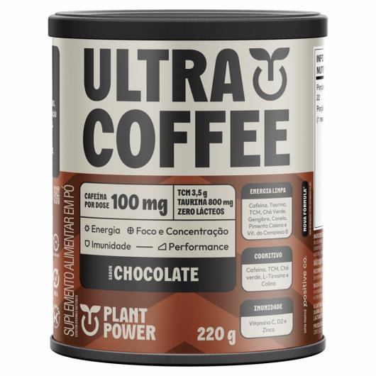 Suplemento em Pó Ultra Coffee Chocolate Plant Power Lata 220g - Imagem em destaque