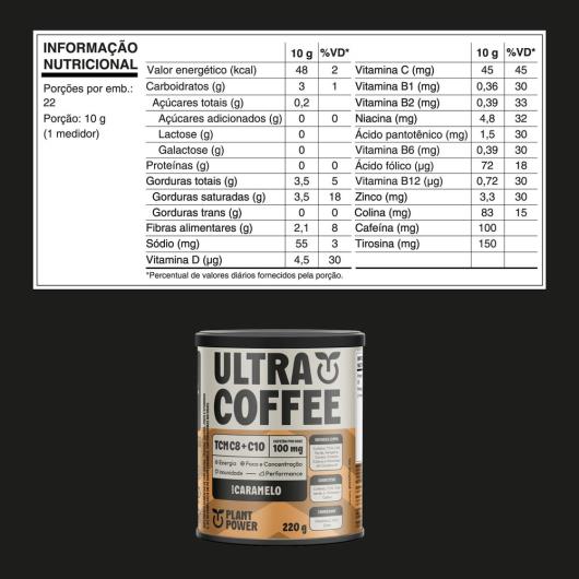 Suplemento em Pó Ultra Coffee Caramelo Plant Power Lata 220g - Imagem em destaque