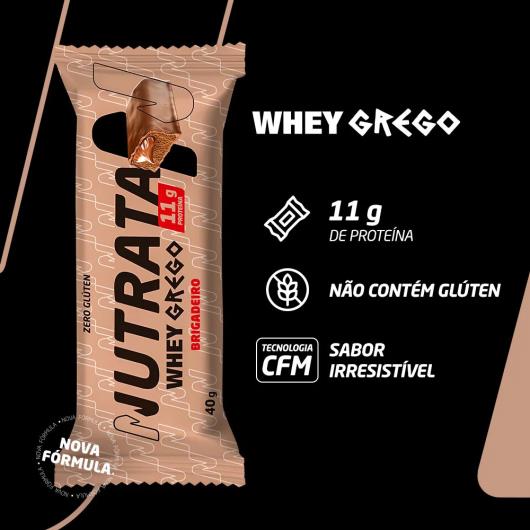 Barra de Proteína Whey Grego Brigadeiro Nutrata 40g - Imagem em destaque