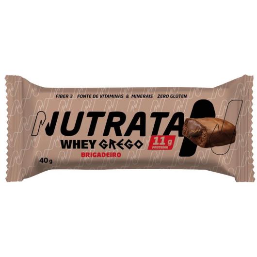 Barra de Proteína Whey Grego Brigadeiro Nutrata 40g - Imagem em destaque
