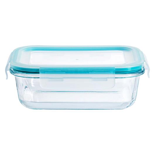 Pote Hermético Borossilicato Retangular Verde Ruvolo Vidro 620ml - Imagem em destaque