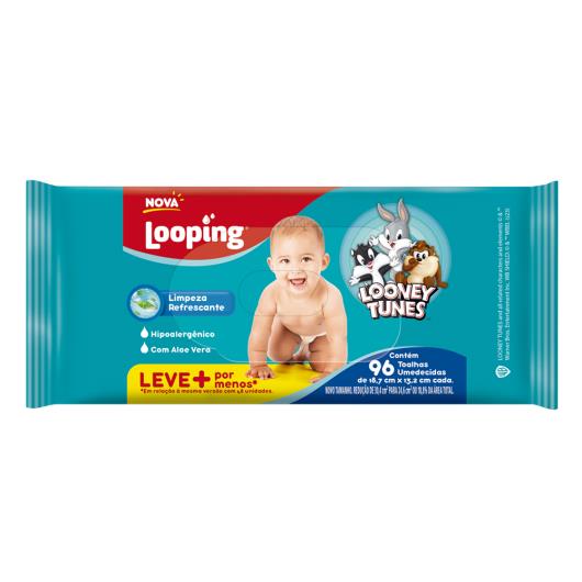 Toalha Umedecida Looney Tunes Looping Pacote 96 Folhas Leve Mais Pague Menos - Imagem em destaque