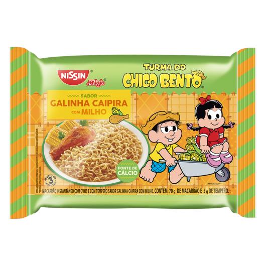 Macarrão Instantâneo Galinha Caipira com Milho Nissin Turma do Chico Bento 75g - Imagem em destaque