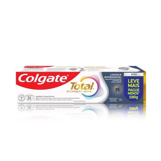 Creme Dental Limpeza Interdental Colgate Total Prevenção Ativa Caixa 180g Leve Mais Pague Menos - Imagem em destaque