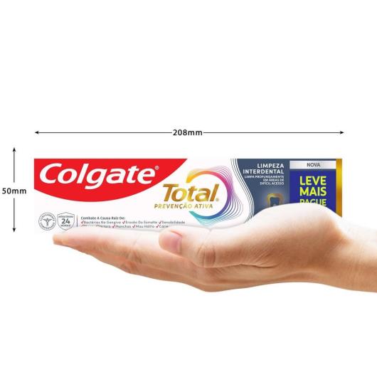 Creme Dental Limpeza Interdental Colgate Total Prevenção Ativa Caixa 180g Leve Mais Pague Menos - Imagem em destaque
