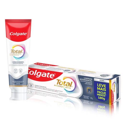 Creme Dental Limpeza Interdental Colgate Total Prevenção Ativa Caixa 180g Leve Mais Pague Menos - Imagem em destaque