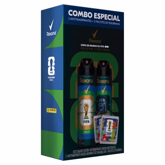 Pack Antitranspirante Aerossol Xtracool + Impacto Rexona Men 2 Unidades 150ml Cada Edição Limitada + 2 Pacotes de Figurinhas - Imagem em destaque